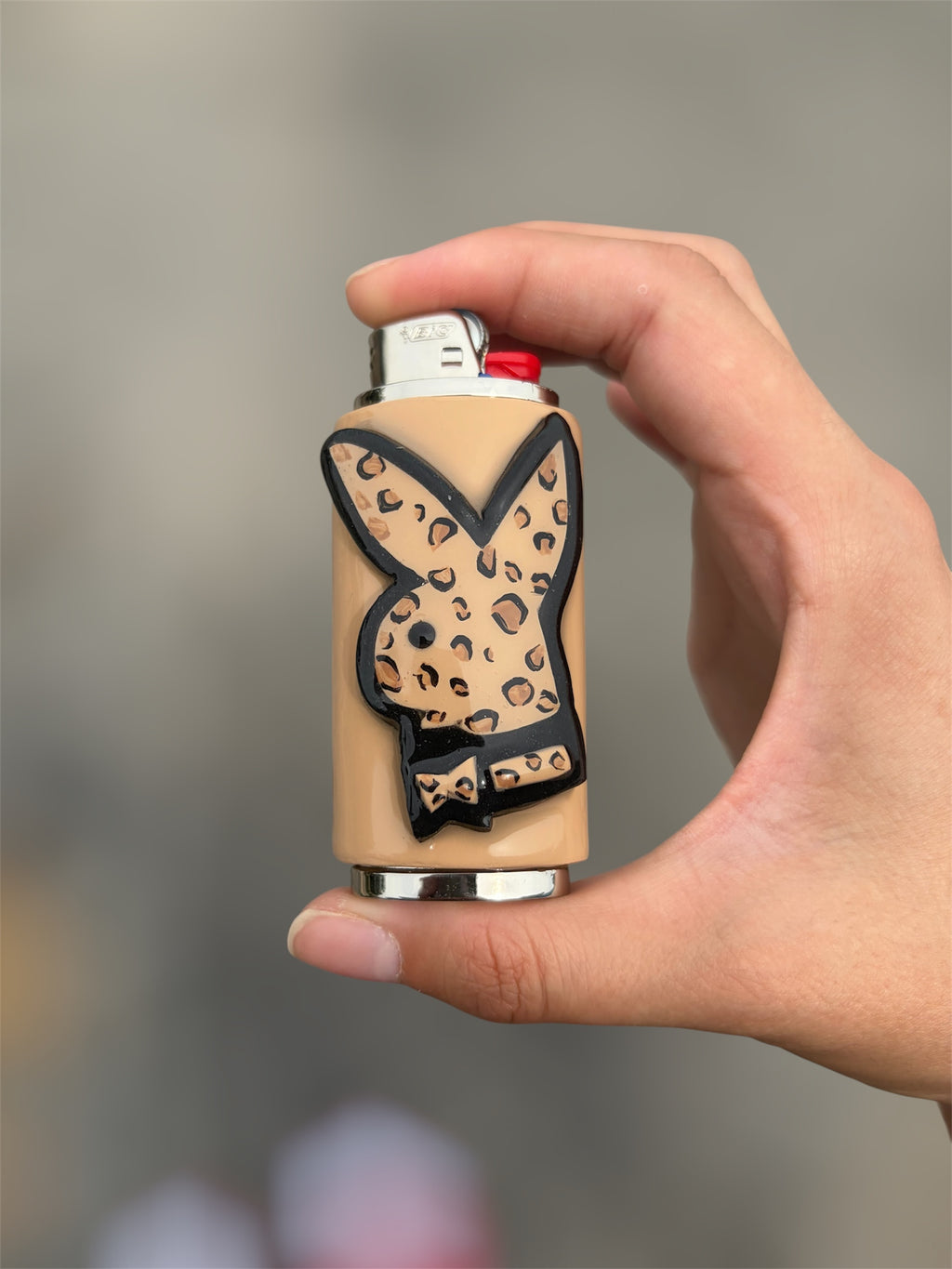 Playboy bunny cheetah print lighter case