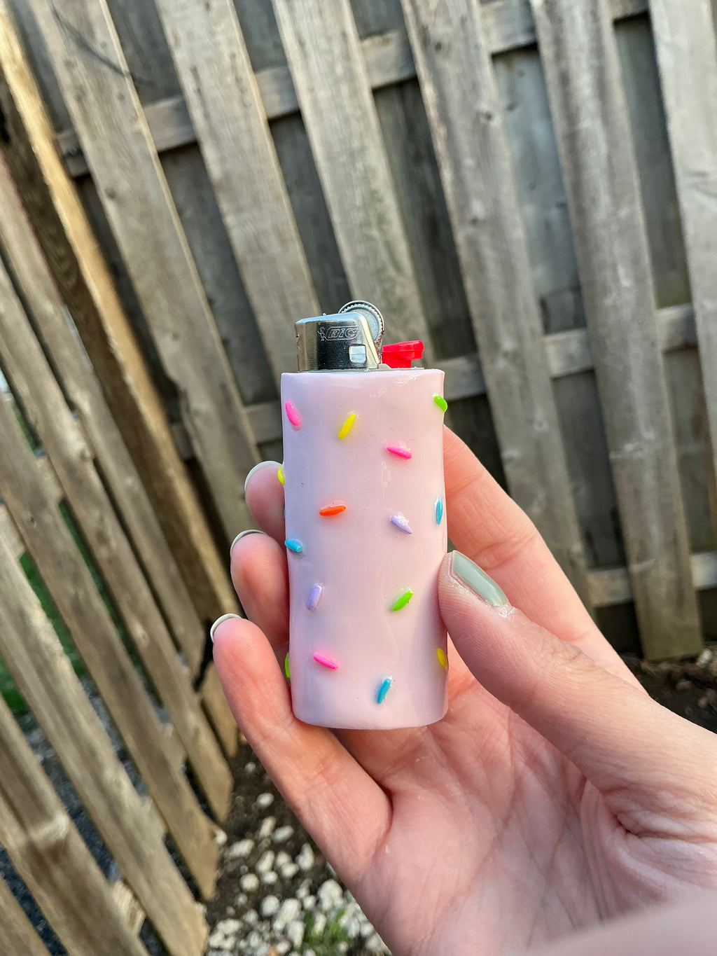 Cake batter sprinkles lighter case