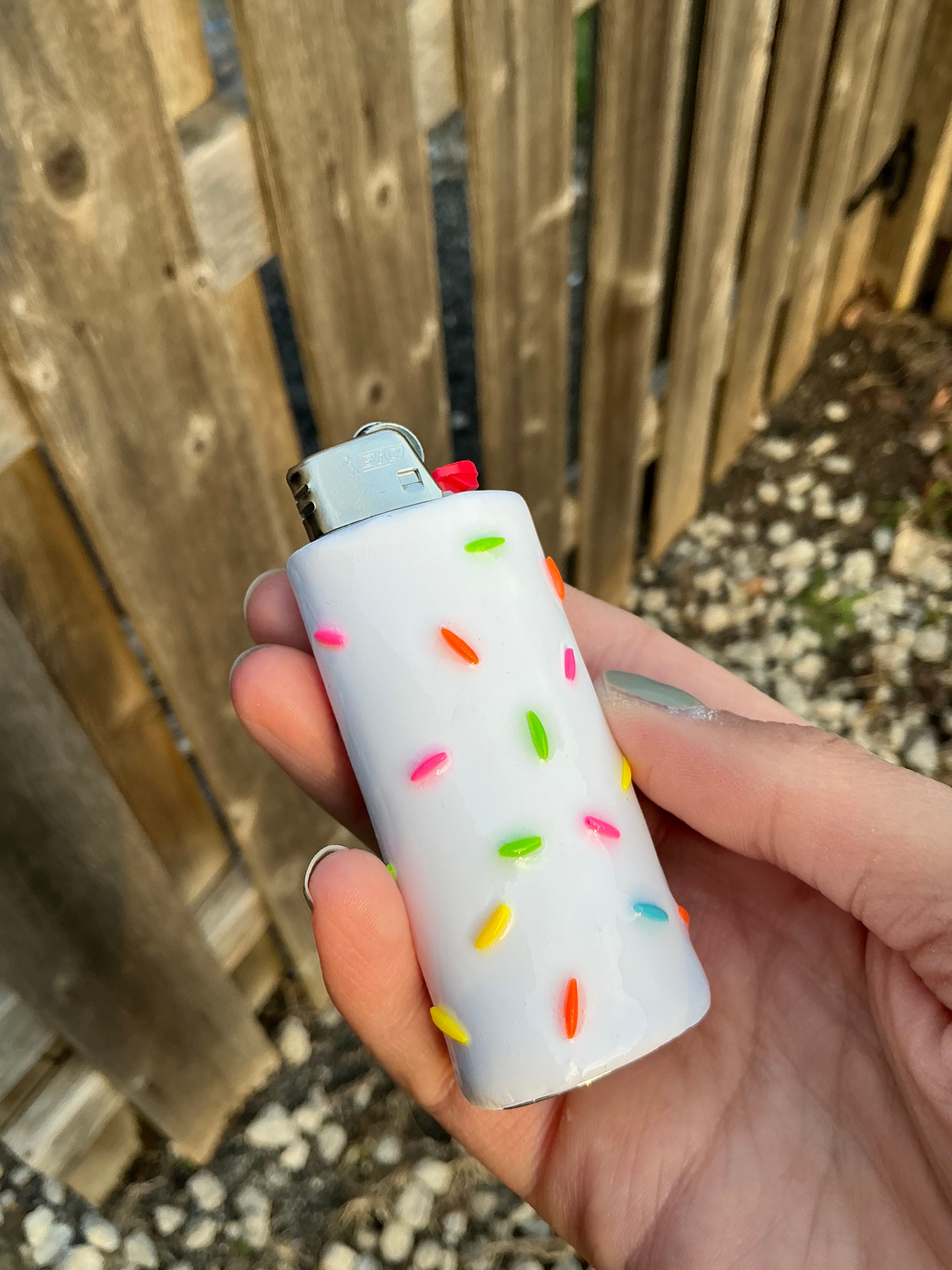 Cake batter sprinkles lighter case