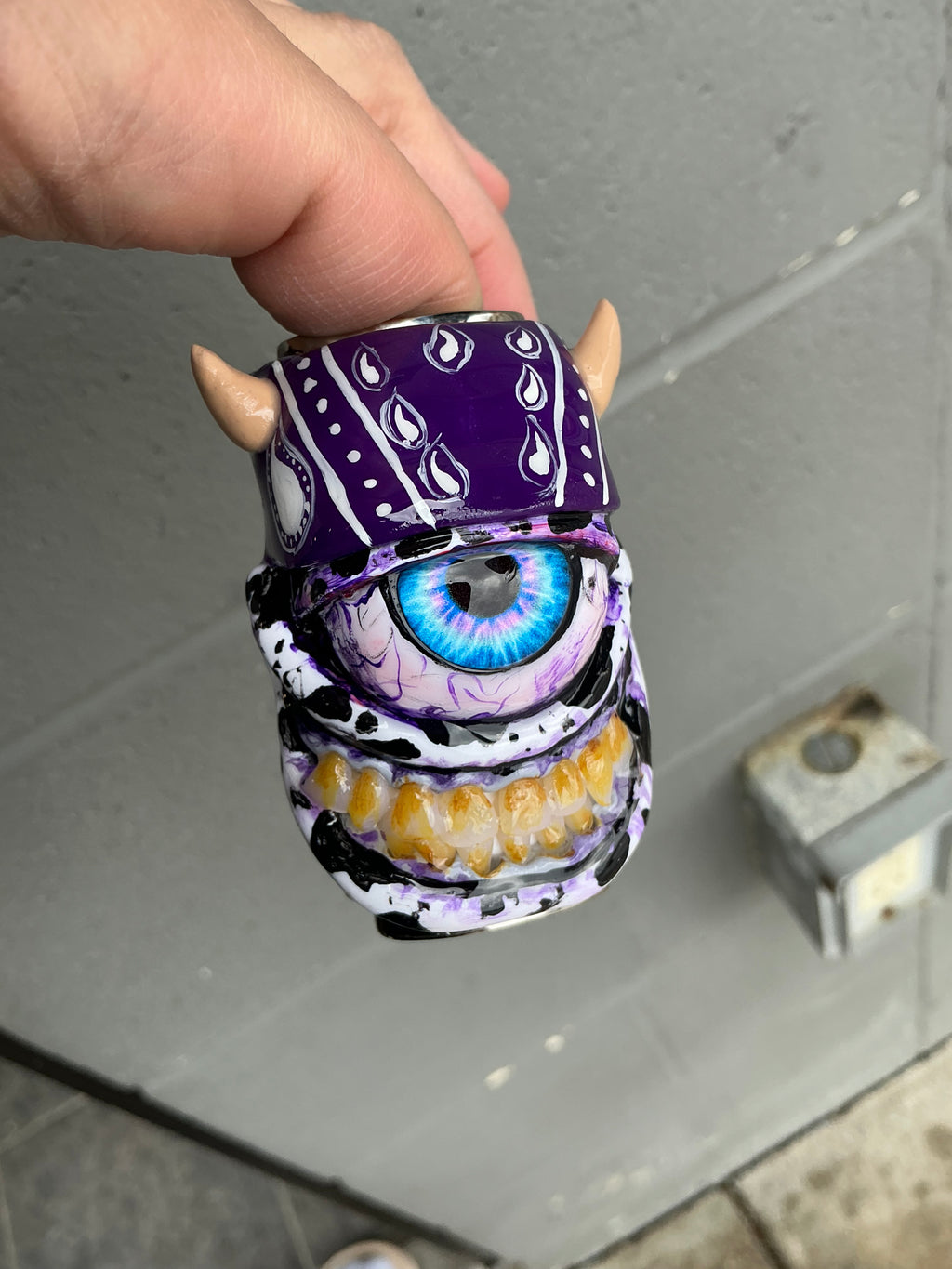 Purple mad cow lighter case
