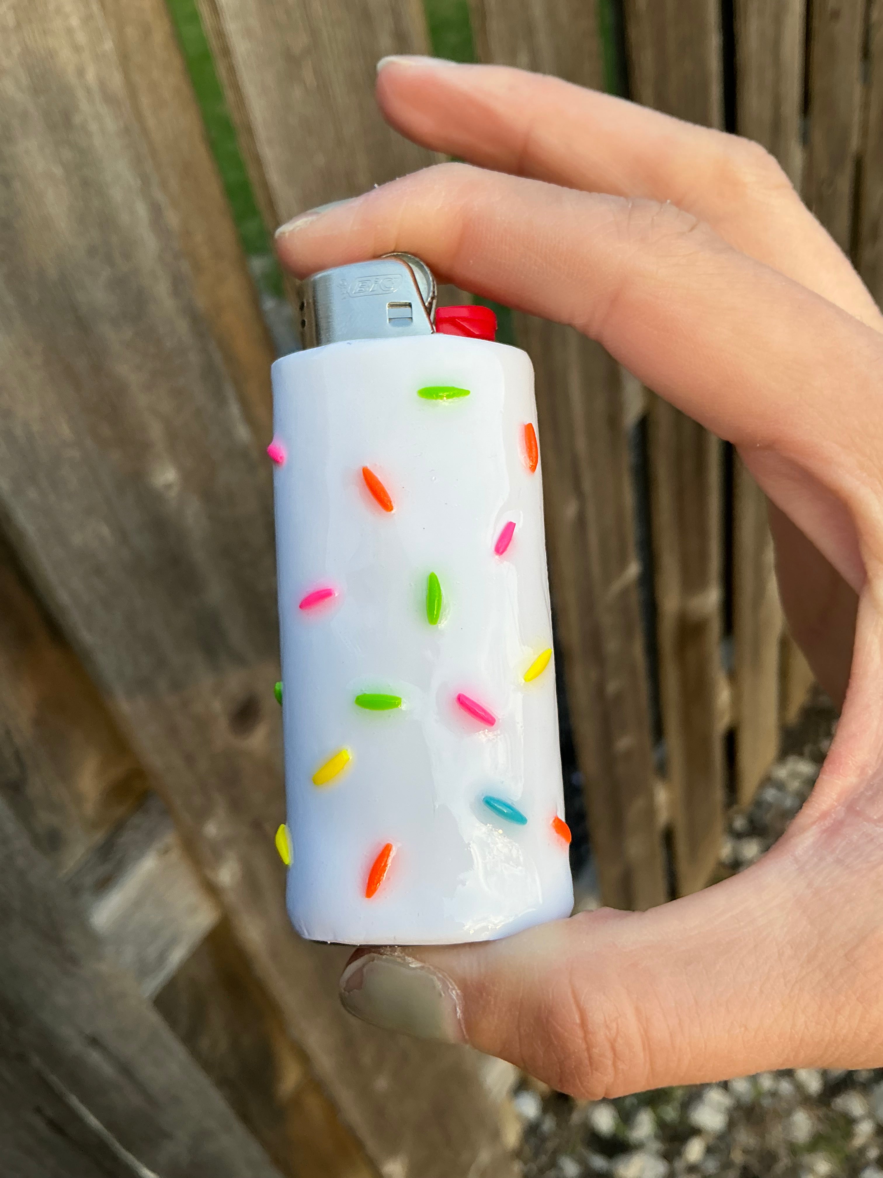 Cake batter sprinkles lighter case