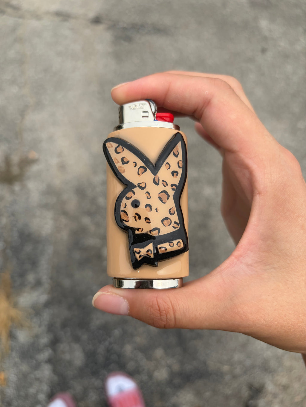 Playboy bunny cheetah print lighter case