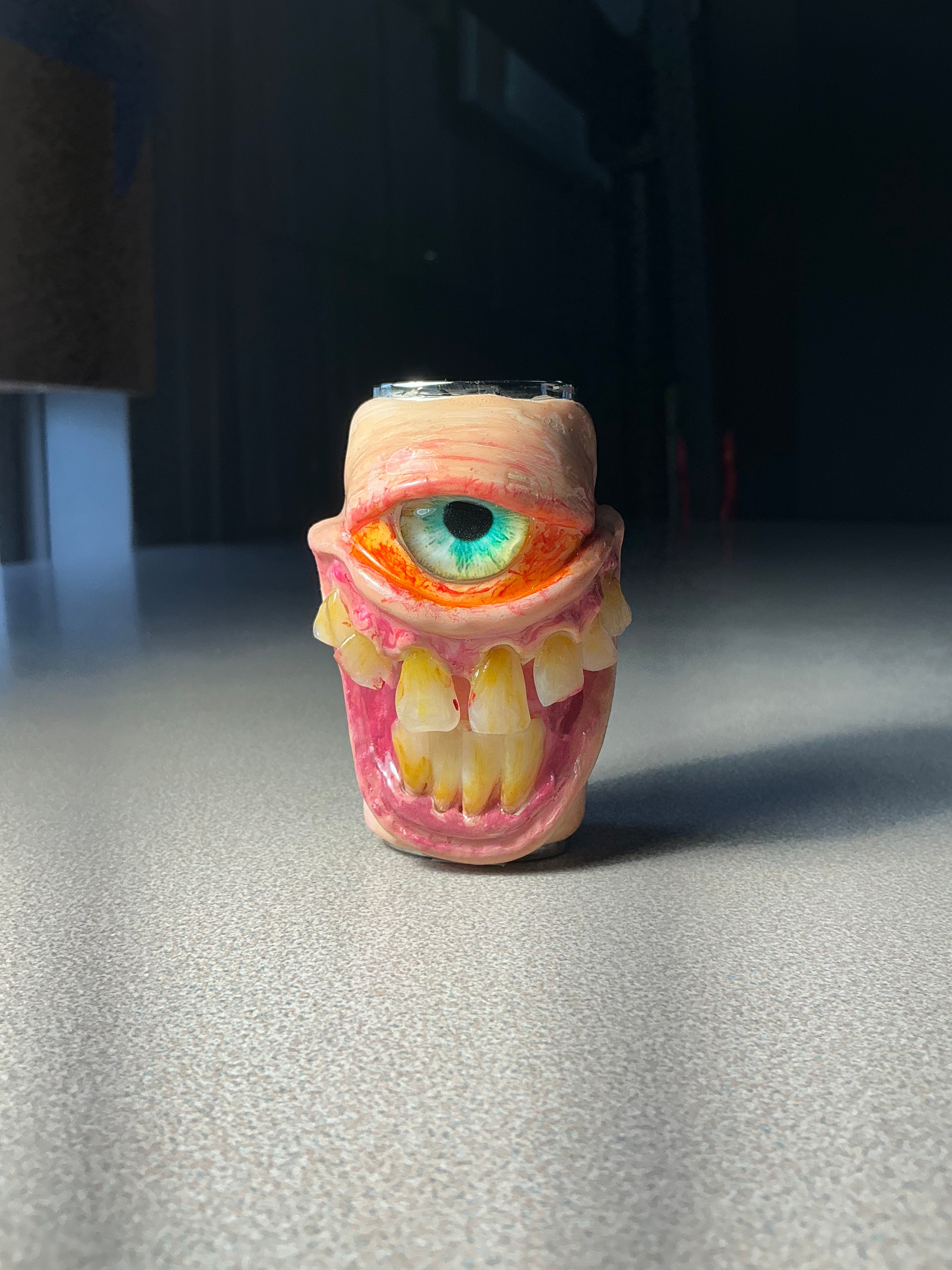 Cloudy stoned monster lighter case