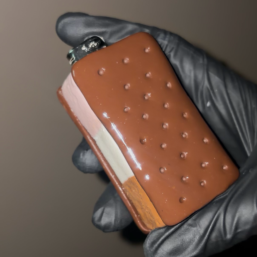 Neapolitan ice cream sandwich lighter case