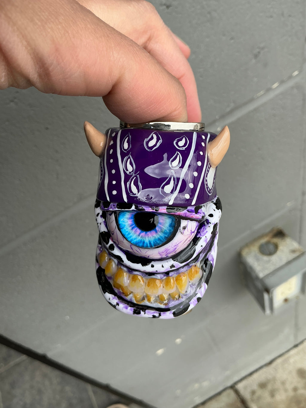 Purple mad cow lighter case