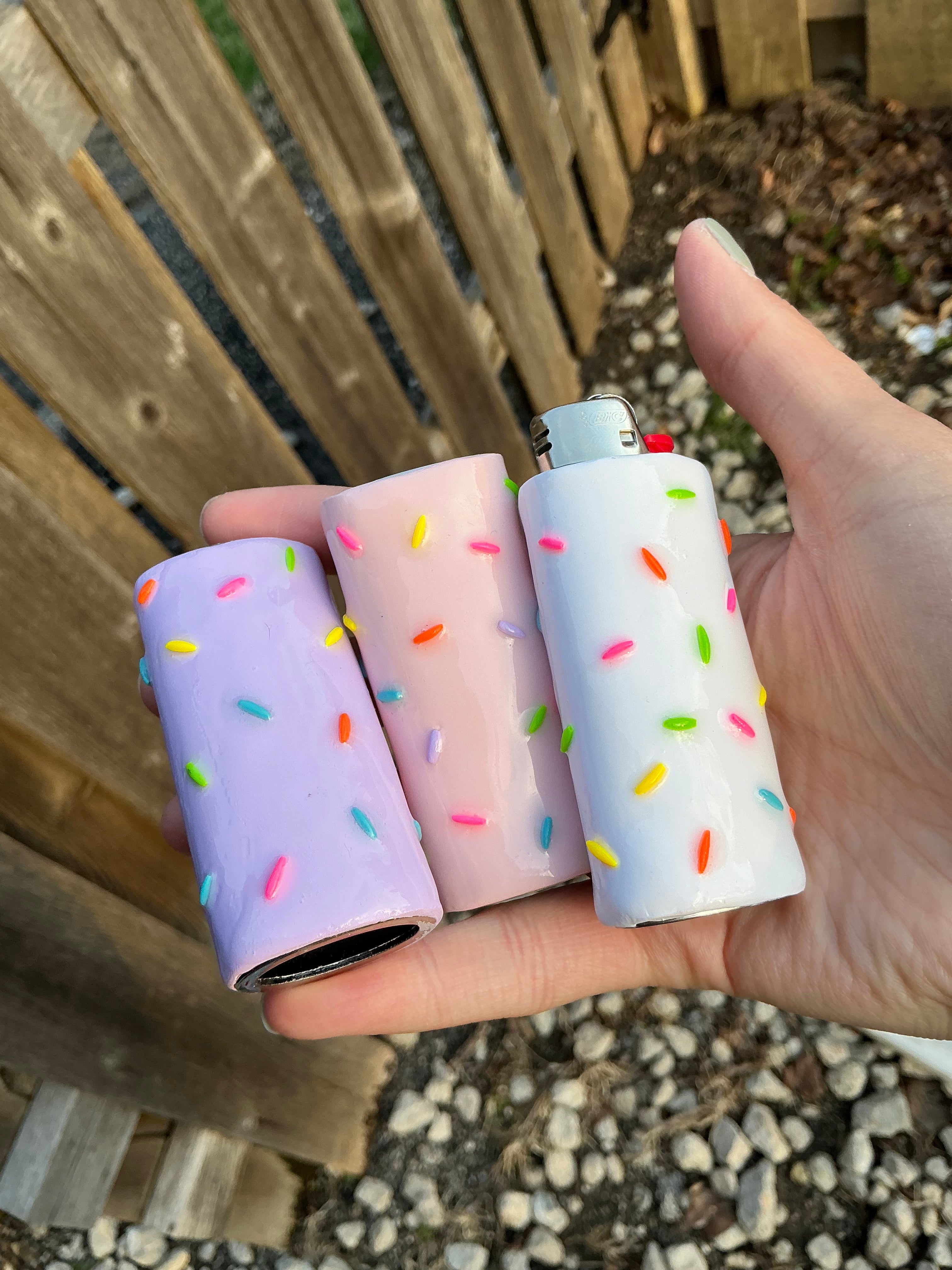 Cake batter sprinkles lighter case
