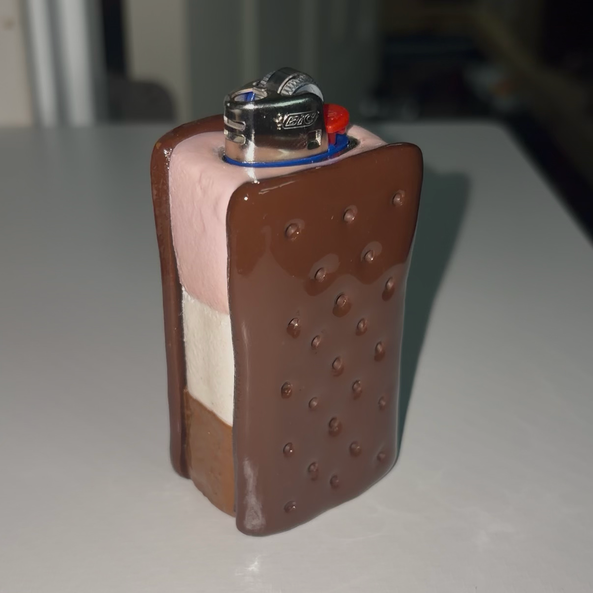 Neapolitan ice cream sandwich lighter case