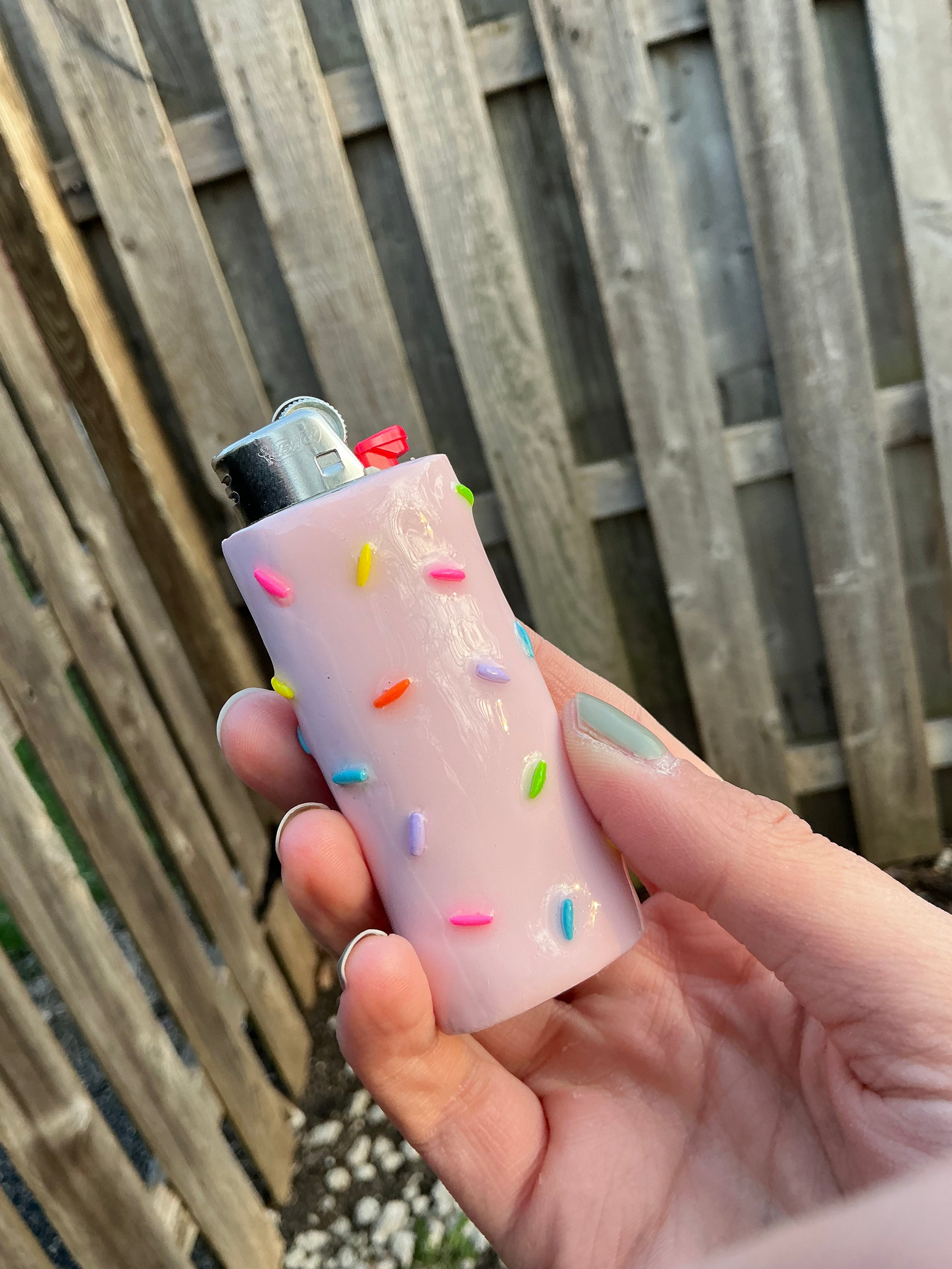 Cake batter sprinkles lighter case