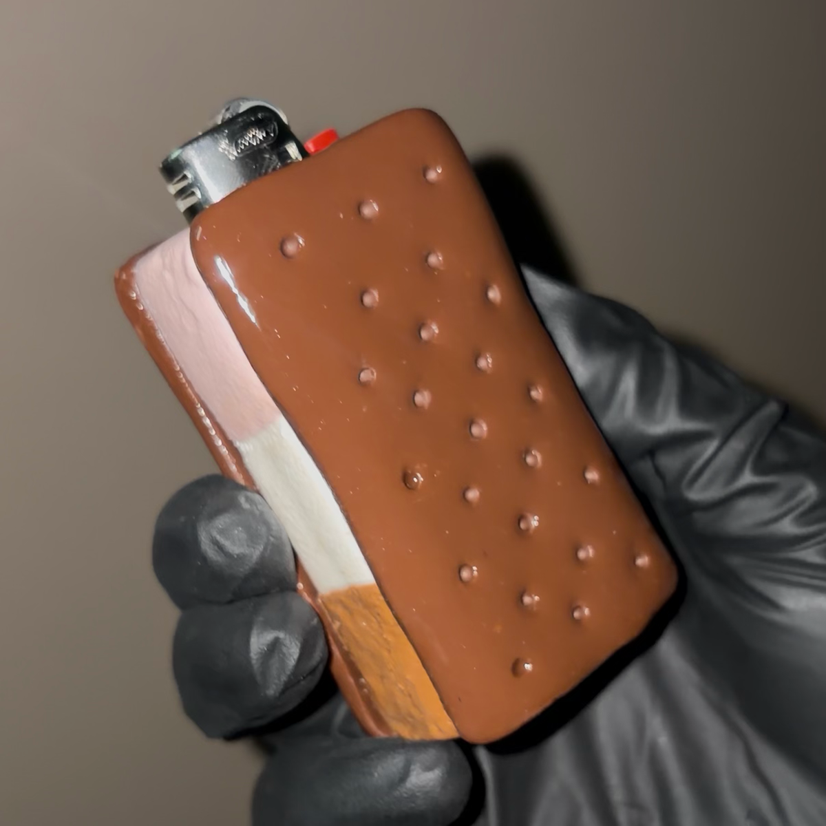 Neapolitan ice cream sandwich lighter case