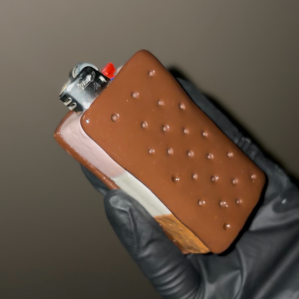 Neapolitan ice cream sandwich lighter case