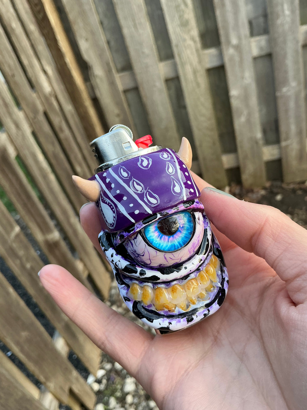 Purple mad cow lighter case