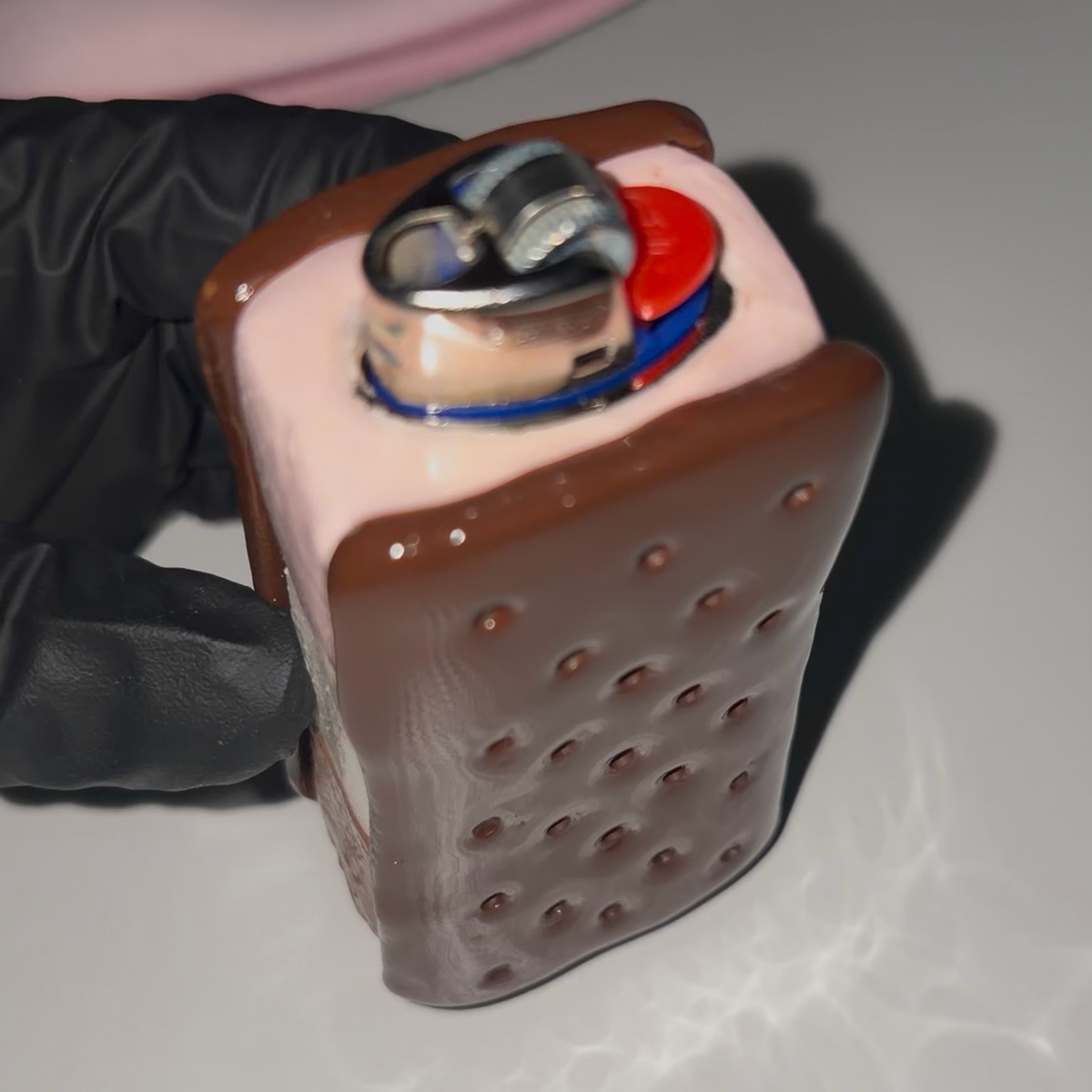 Neapolitan ice cream sandwich lighter case