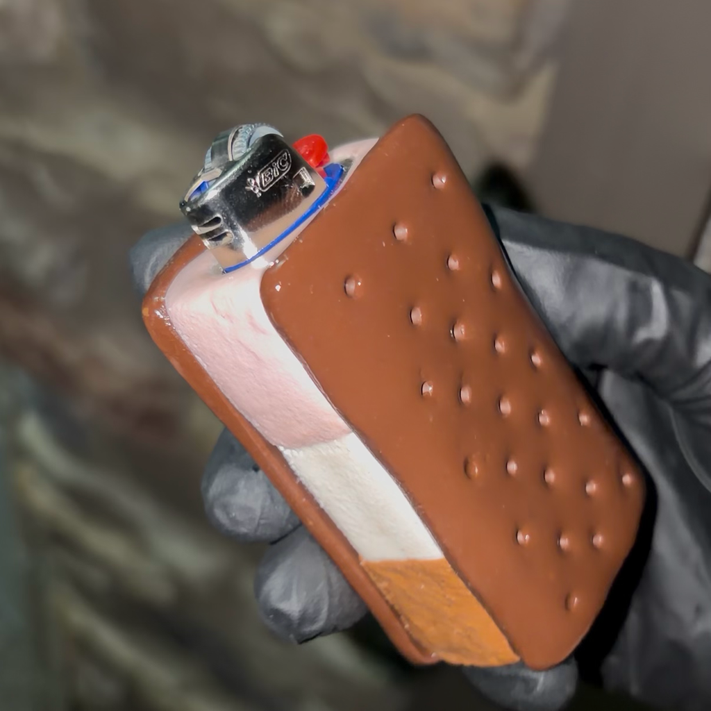Neapolitan ice cream sandwich lighter case