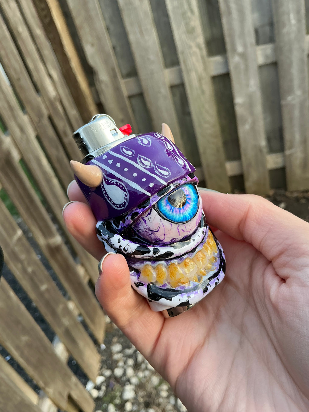 Purple mad cow lighter case