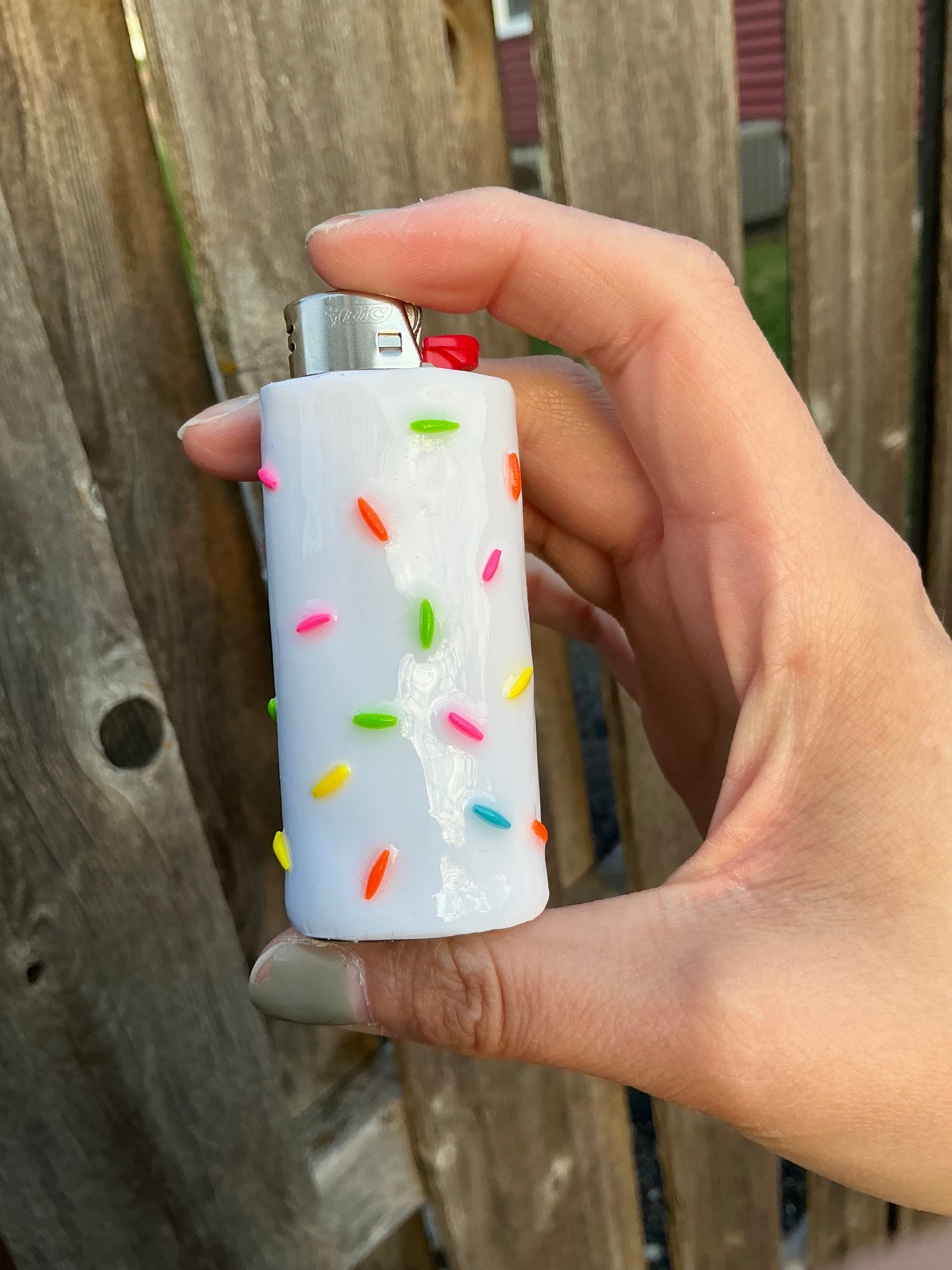 Cake batter sprinkles lighter case