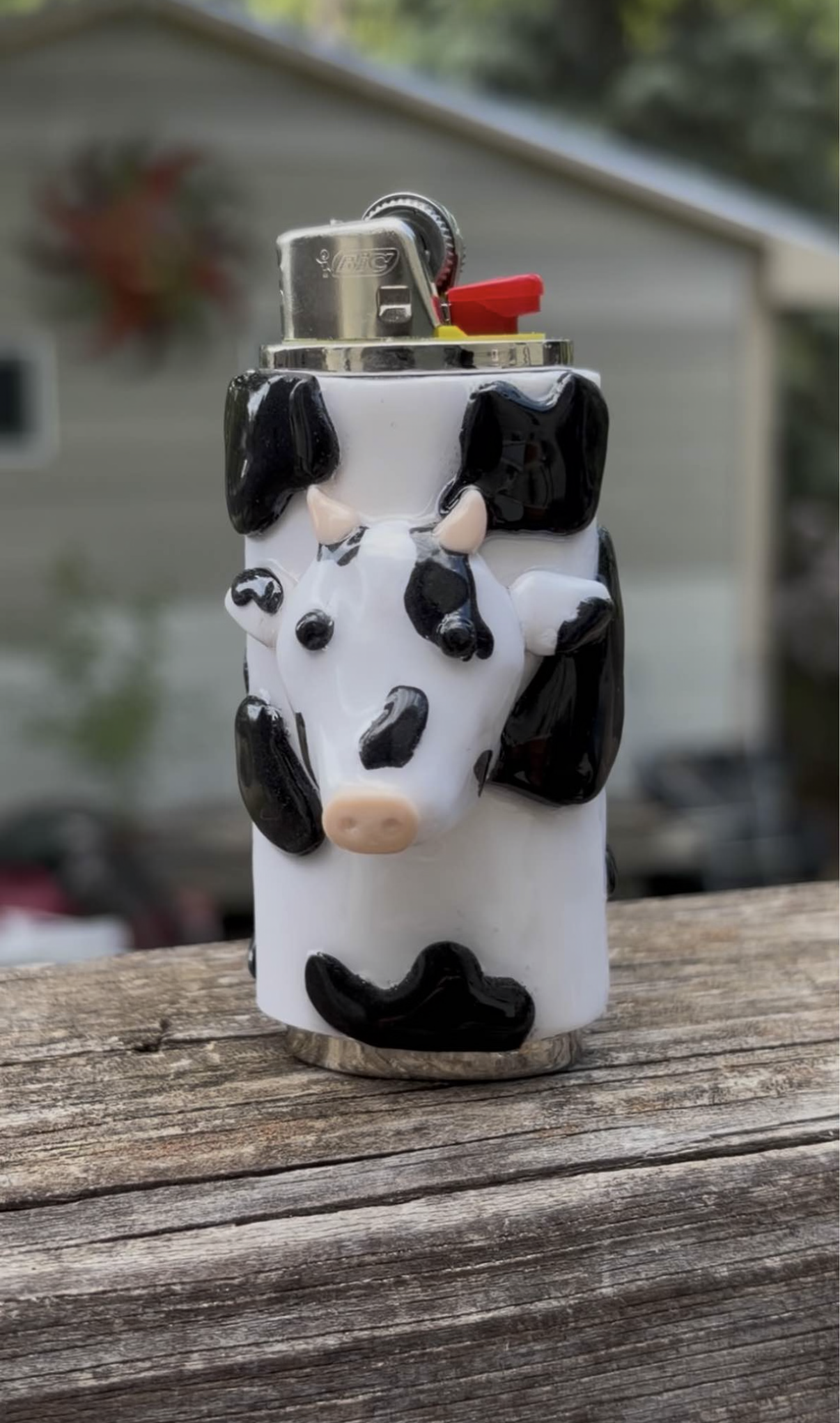 Cow print lighter case