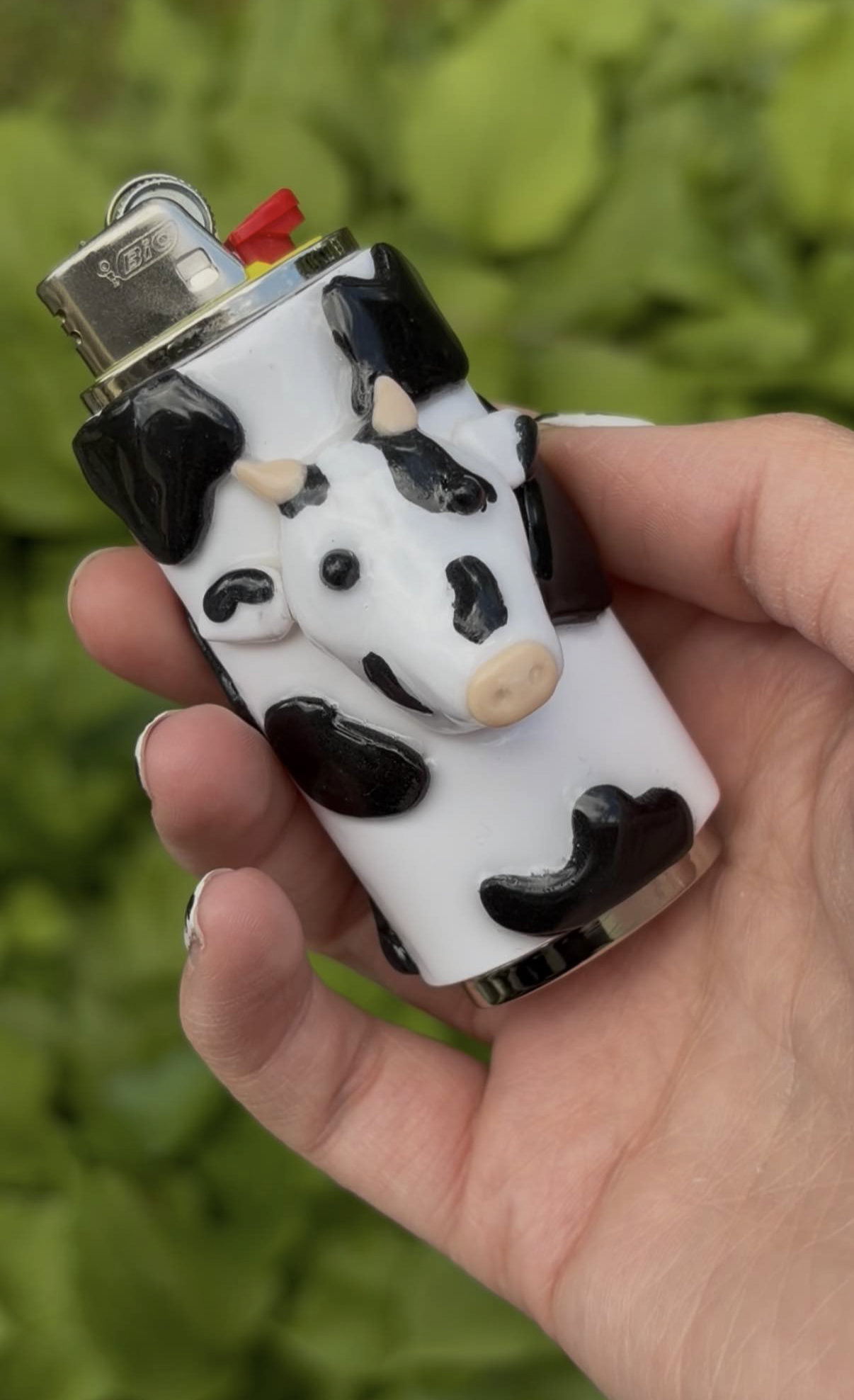 Cow print lighter case