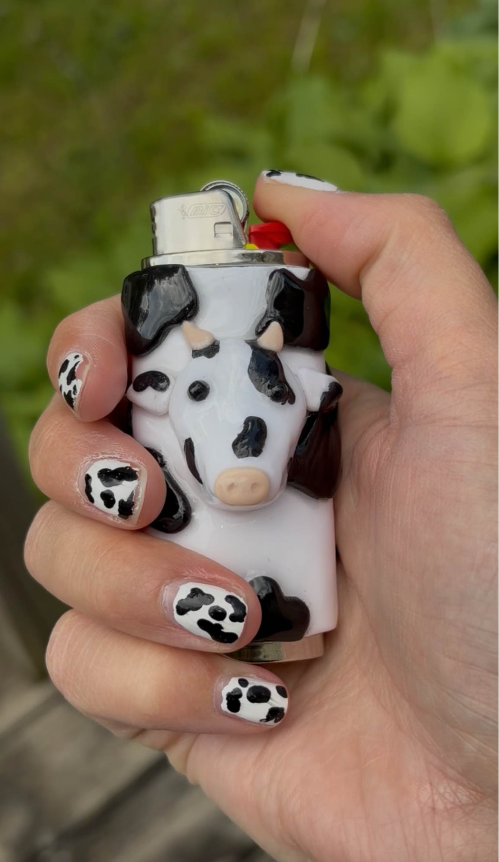 Cow print lighter case