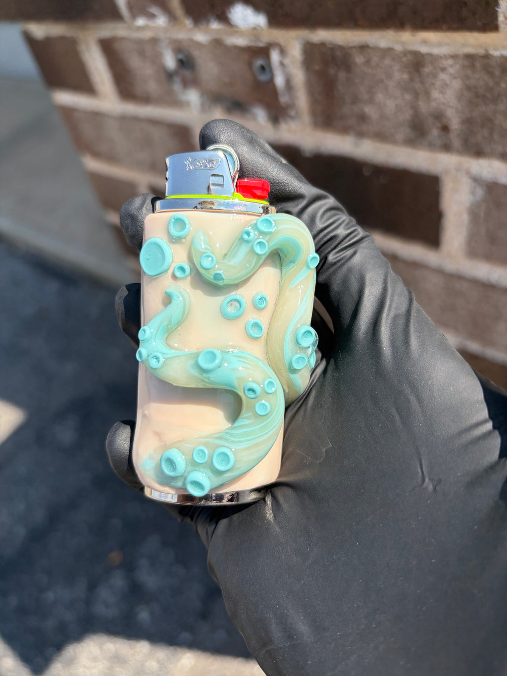 Teal Octopus Tentacle Lighter Case