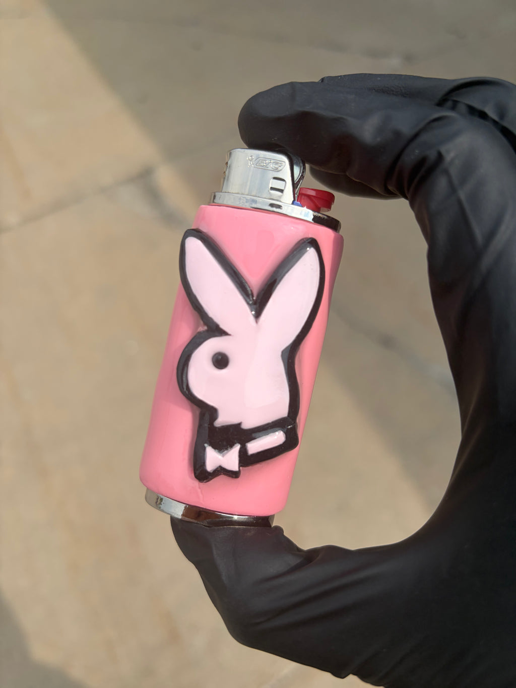 Playboy Bunny Pink and Black Lighter Case
