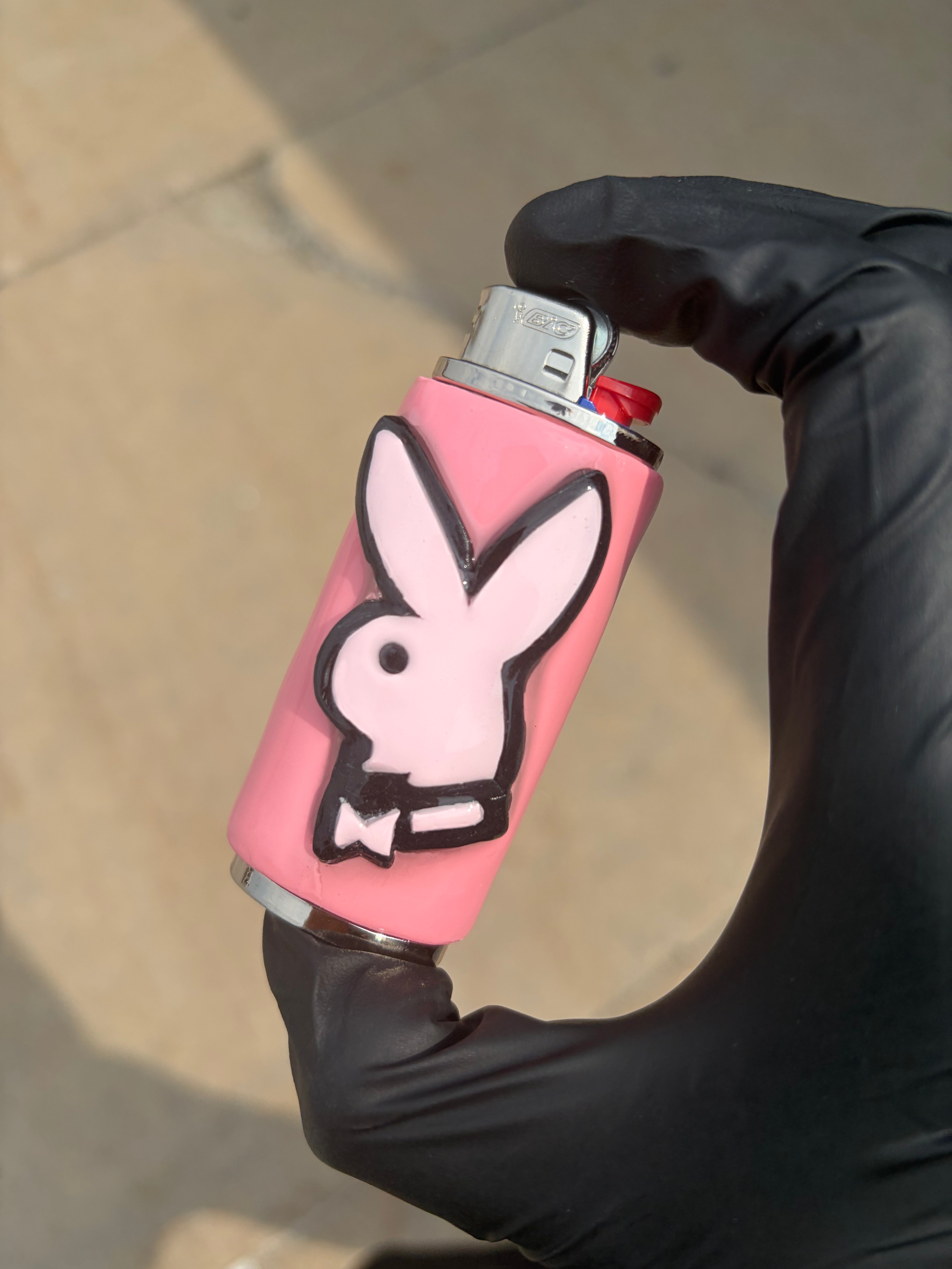 Playboy Bunny Pink and Black Lighter Case