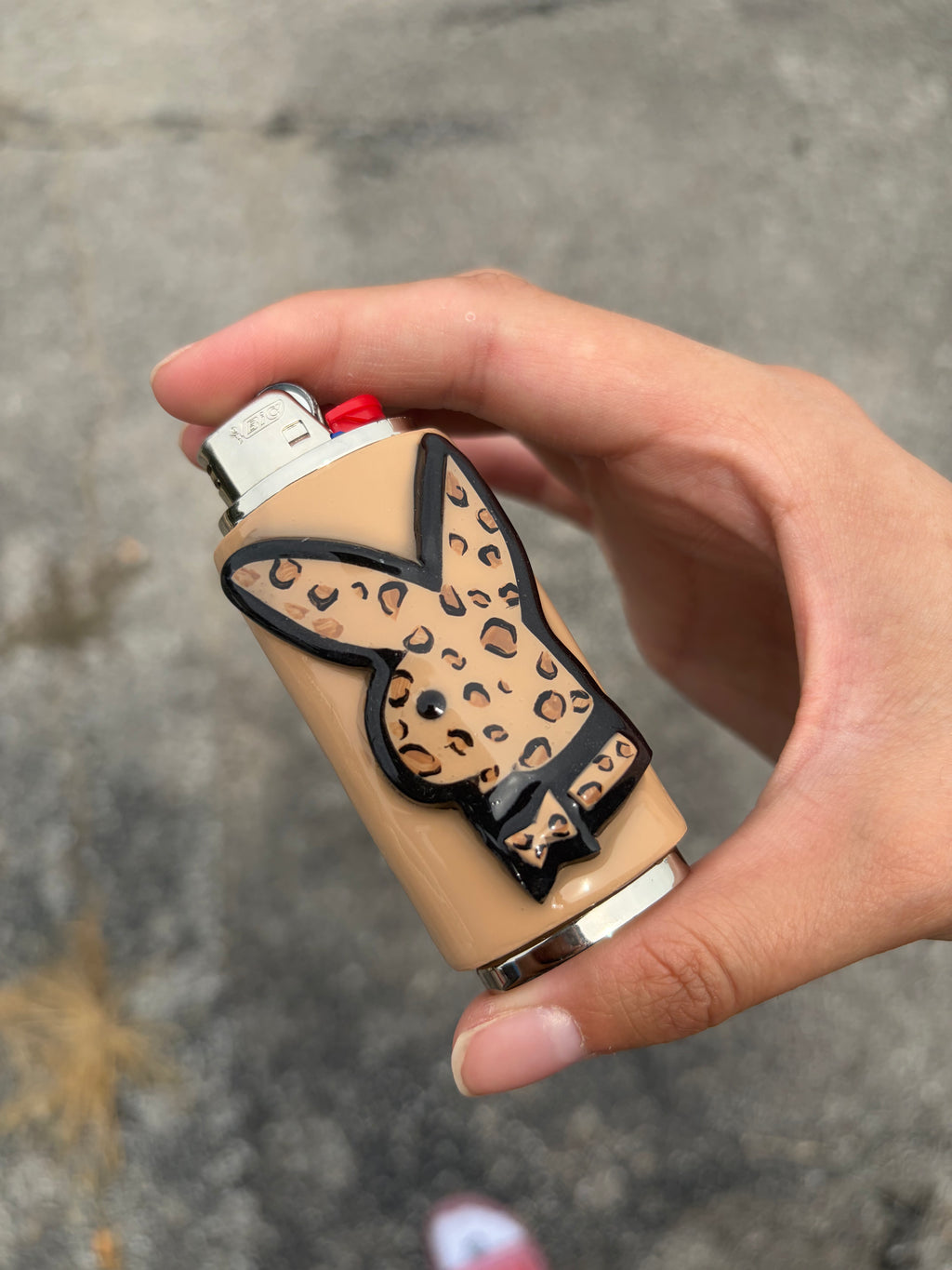 Cheetah print Playboy bunny lighter case