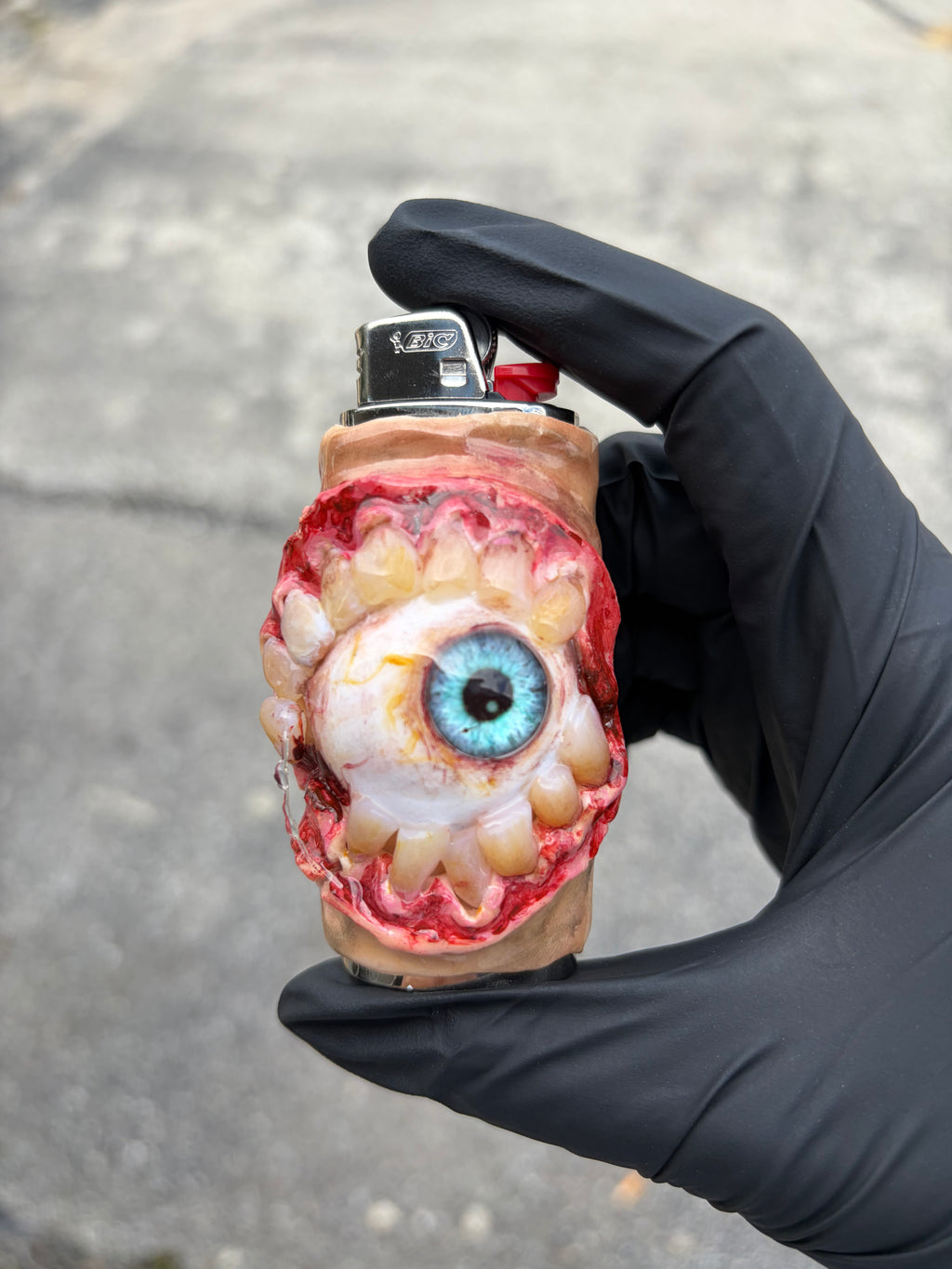 Crazy Teeth Eye ball Lighter Case