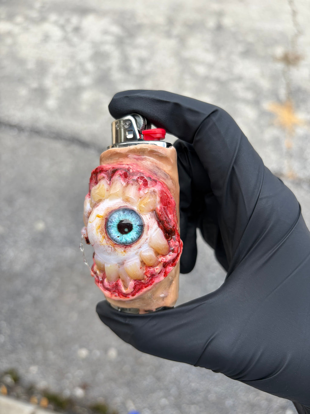 Crazy Teeth Eye ball Lighter Case