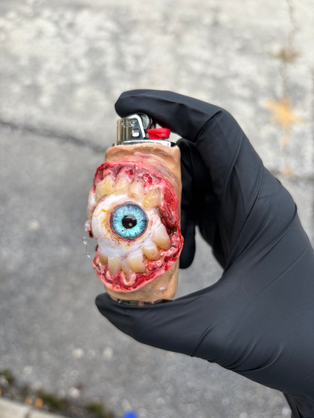 Crazy Teeth Eye ball Lighter Case
