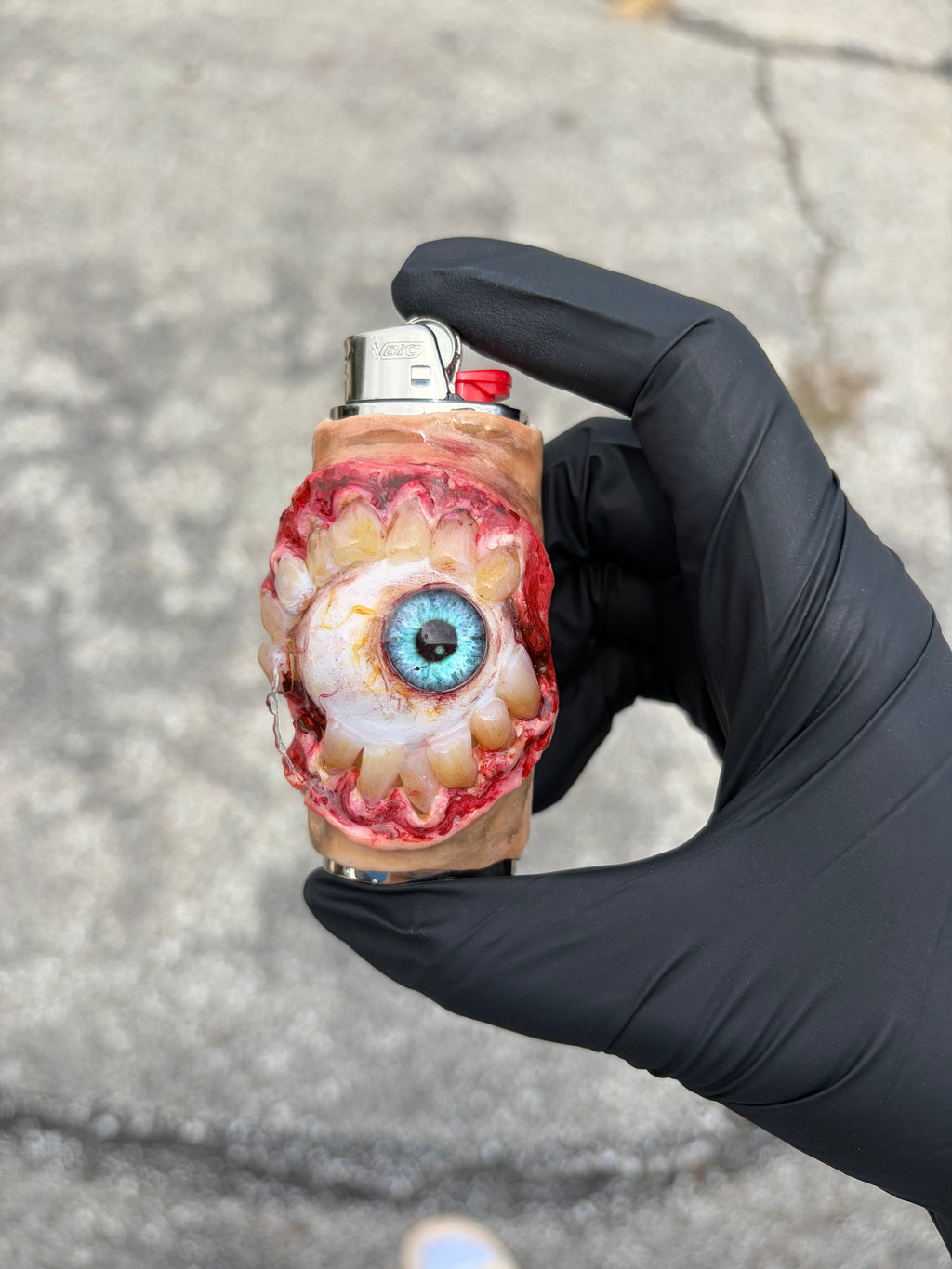 Crazy Teeth Eye ball Lighter Case