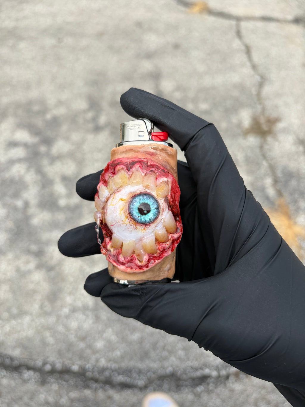 Crazy Teeth Eye ball Lighter Case