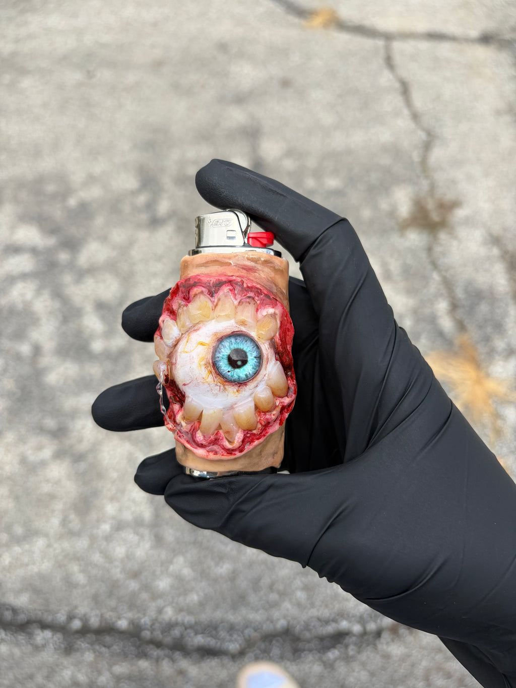 Crazy Teeth Eye ball Lighter Case