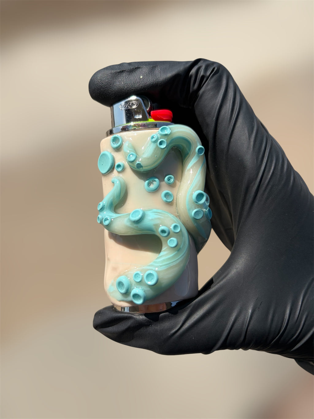 Teal Octopus Tentacle Lighter Case