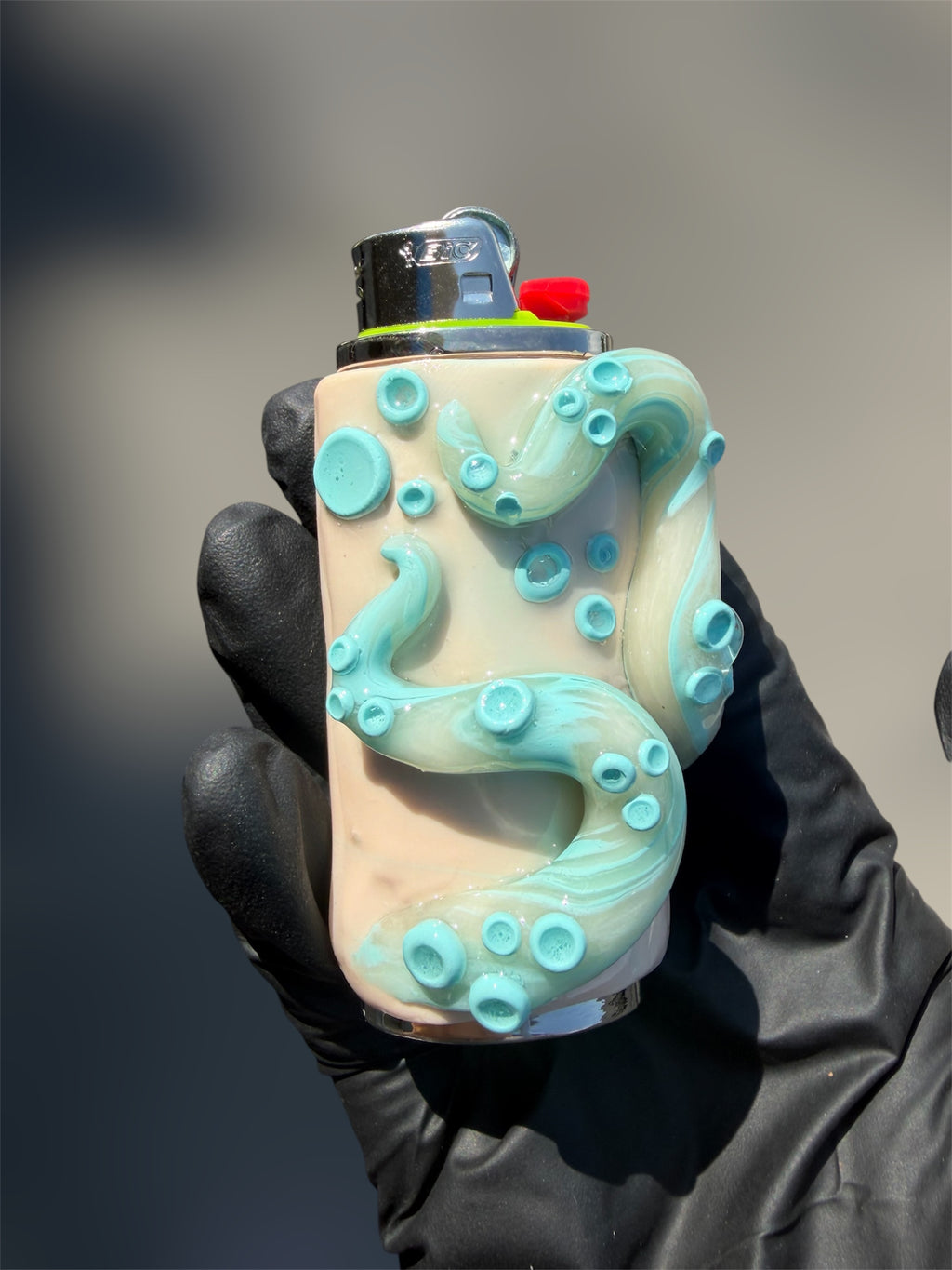 Teal Octopus Tentacle Lighter Case