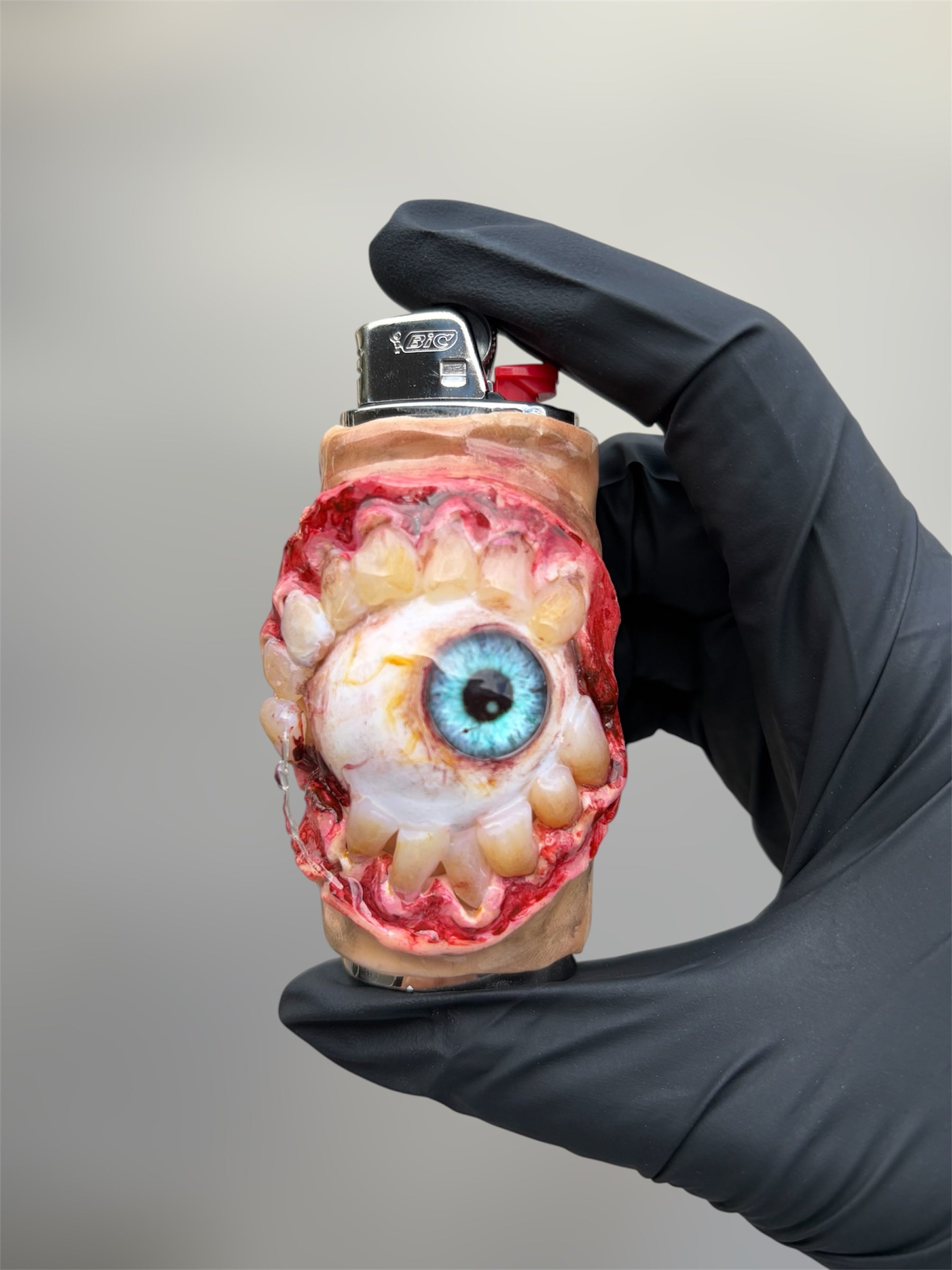 Crazy Teeth Eye ball Lighter Case