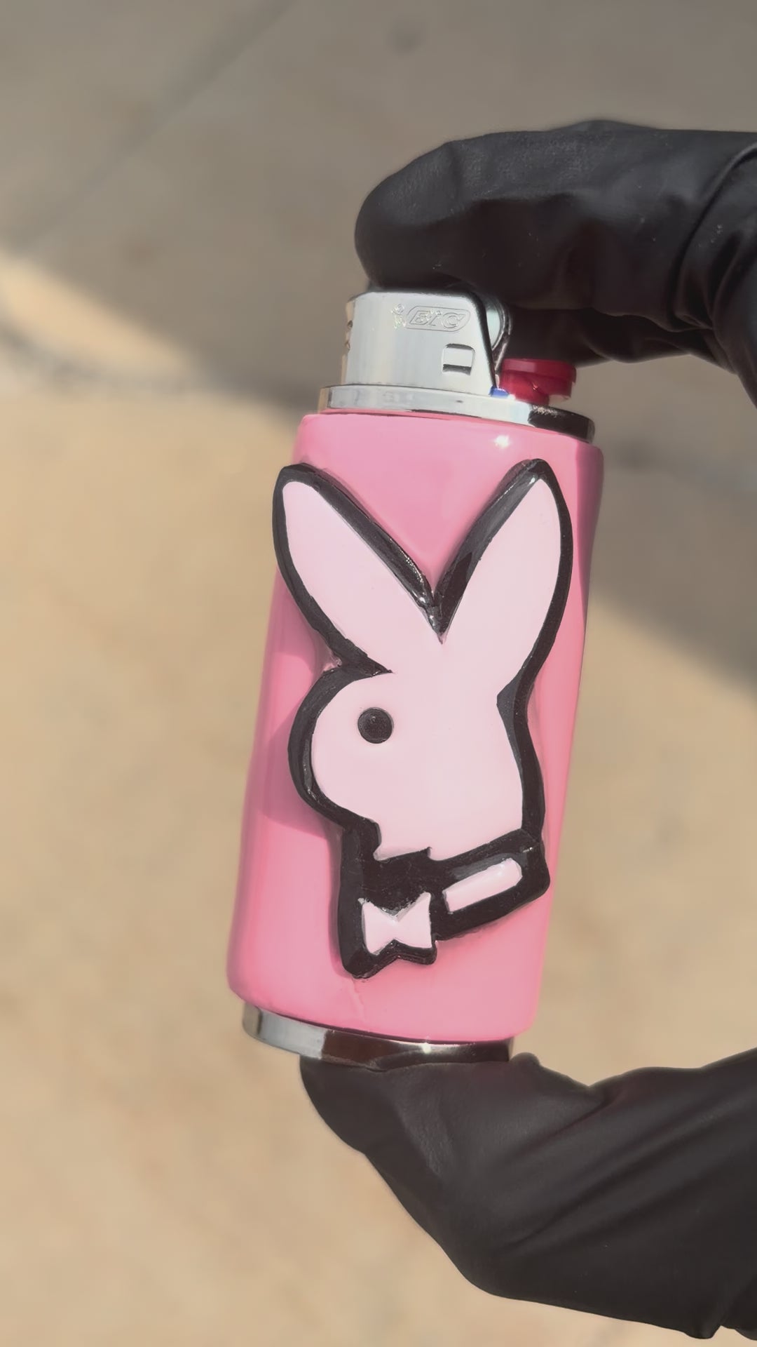 Playboy Bunny Pink and Black Lighter Case